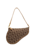 Trotter Saddle Pouch, &pound;695, Handbags, Brown, Canvas, Front view